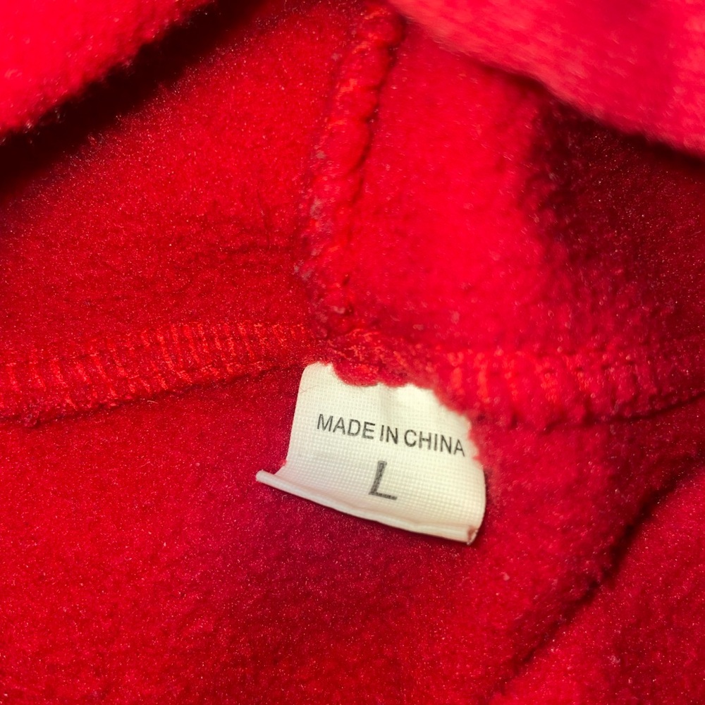Vibrant Red Fleece Jacket